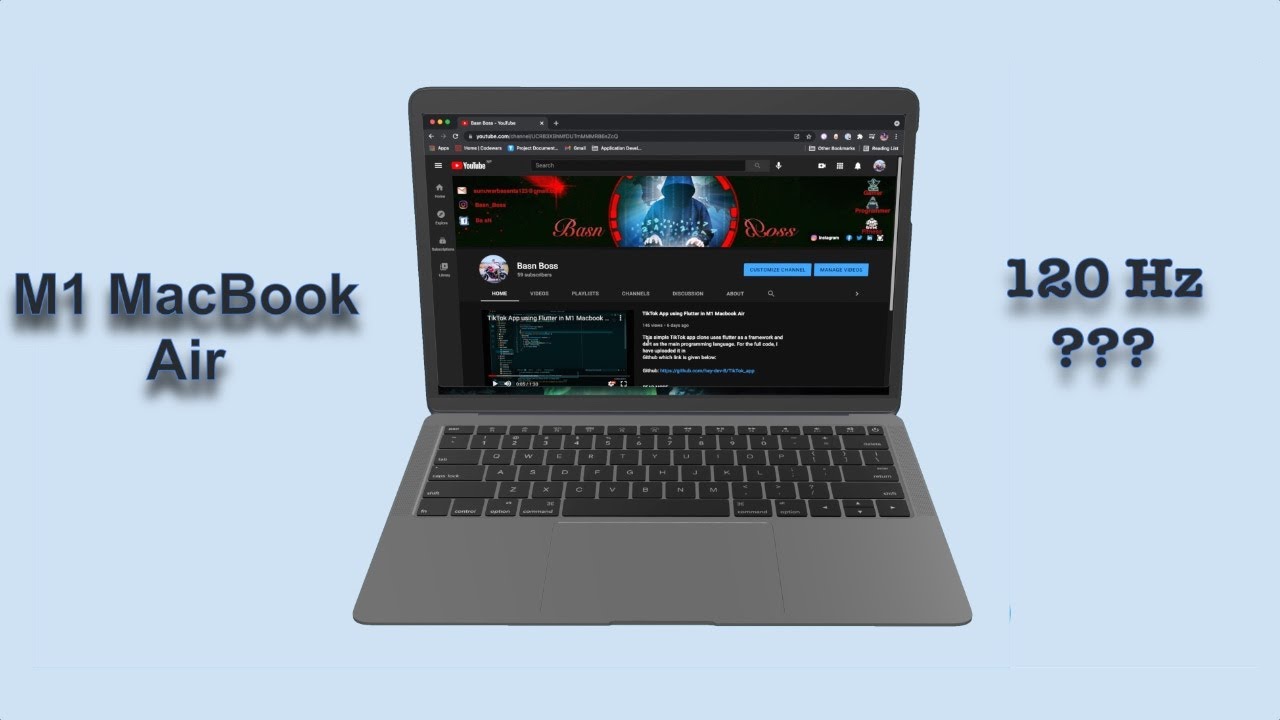 Macbook Air M1 Refresh rate test - YouTube