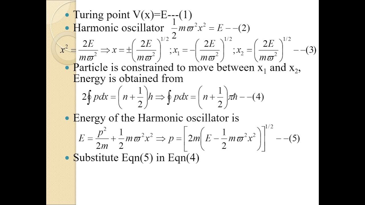 Obtain the energy values of Harmonic oscillator using WKB approximation