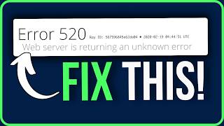WEB SERVER IS RETURNING AN UNKNOWN ERROR ERROR CODE 520 [FIXED] | Error Eode 520 Cloudflare Problem