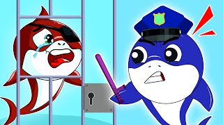 Police Officer Shark Song 👮🏻‍♂️| All Police Shark Compilation + More Kids Songs