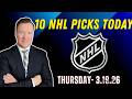 Thursday 10 NHL Betting Picks l 3/19/26 l Vernon’s Best NHL Bets, Expert Picks and Predictions