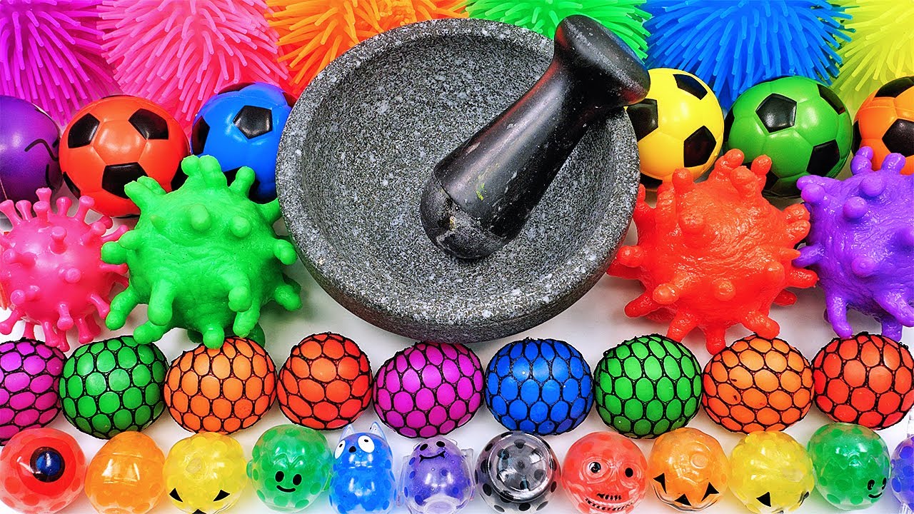 Satisfying Crushing 💯 Slime crush Stress Balls 😬💥Mixing Makeup Random