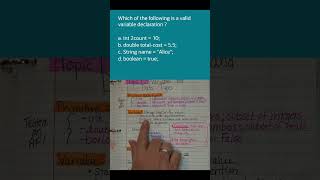 Variables and Assignments - AP CSA Unit 1 MCQ Review #shorts