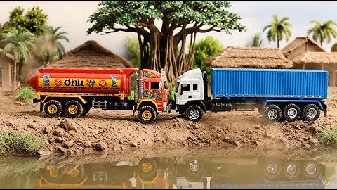 Toy Dump Trucks and JCB Madness in Indian Village – Biggest Crashes and Water Falls