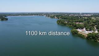 Drone flight DJI mini SE Lake Shawnee Topeka 4k