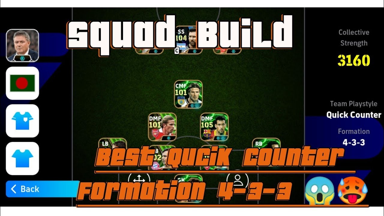 😱 How To Bulid Up Perfect Quick Counter Formation 4-3-3 Squad Building In efootball 2025 🥵👀