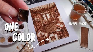 Can One Color Paint an Entire Room? | One Hue Several Glazes (Watercolor)