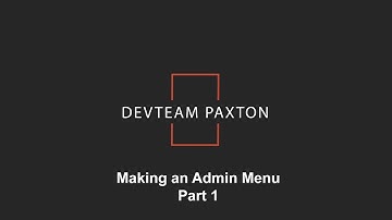 Making an Admin Menu Part 1 for ArmA 3