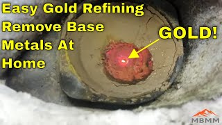 Easy DIY Gold & Silver Refining Process At Home, No Acids. Remove Base Metals By Cupelling MBMM screenshot 3