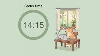 Pomodoro Timer 25/5 Ambient Focus 4 x 25 min &🌿Nature Break 5 min