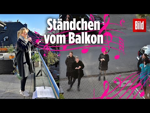 Frau singt für Nachbarn von Balkon gegen Corona-Einsamkeit | Den meisten gefällt's! 😄