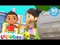 Lellobee | The Teamwork Song | @KidsKaraokeSongs |  Moonbug Play and Learn