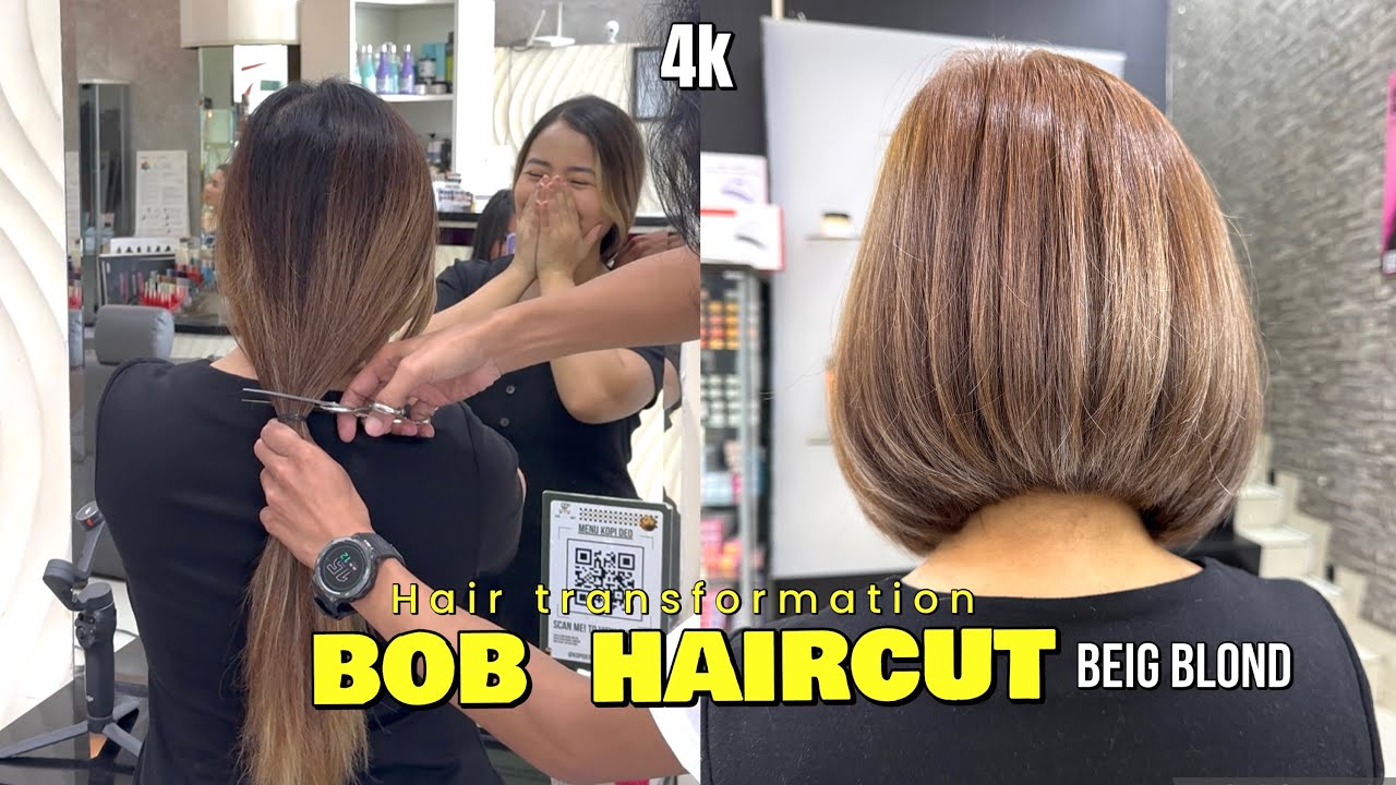 SHORT HAIRCUT | Hair transformation | Girl haircut | POTONG RAMBUT BOB