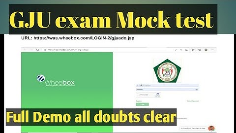 GJU weebox software Mock test / GJU exam Mock test/How to give Mock test