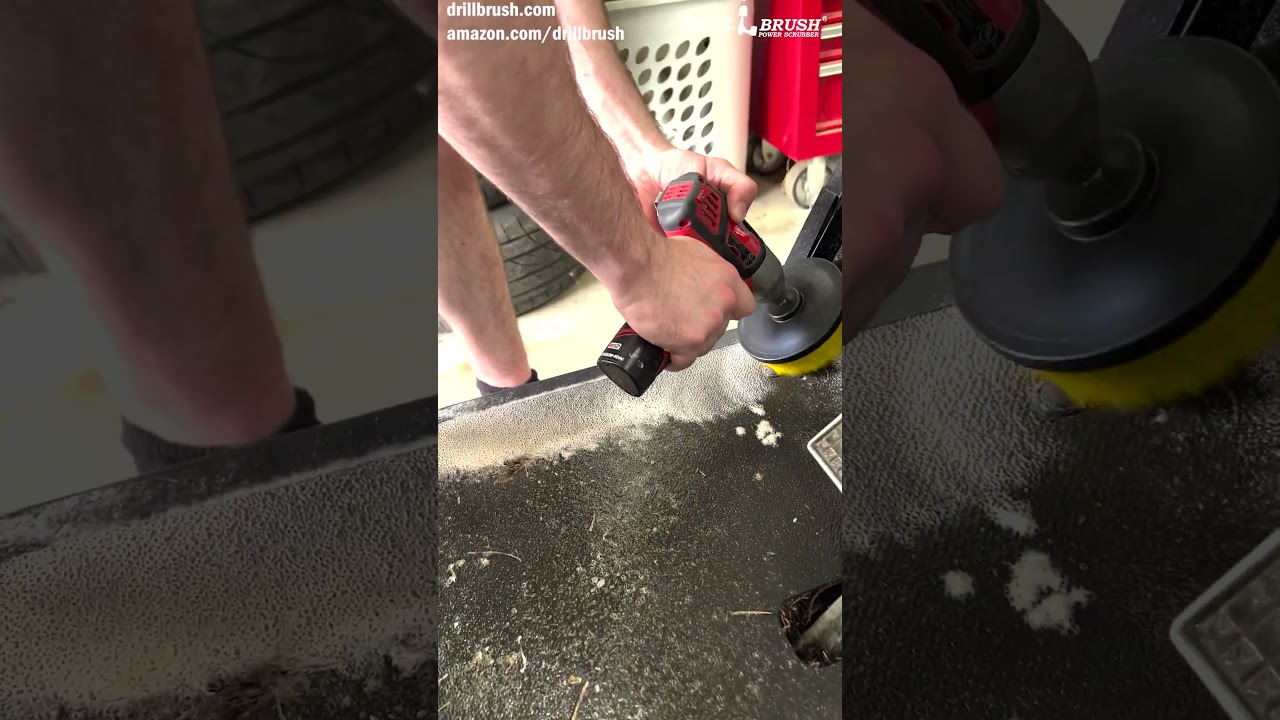 Drillbrush Keeps the Green Out of the Driver's Seat! | Golf Cart Cleaning Part 2 - Floor #shorts