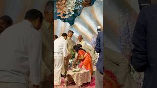 AP CM Chandra Babu కాళ్లు మొక్కిన Bandla Ganesh కూతురు అల్లుడు at There Engagement
