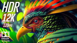 12K Hdr 120Fps Dolby Vision | Wild Animals Sounds (Color Life) Calming Music