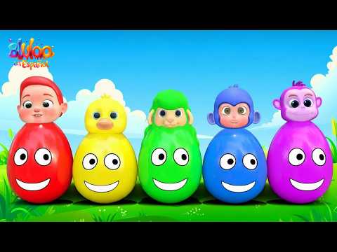 Canción infantil de huevos sorpresa | Huevos coloridos | BluLoo: Canciones y rimas infantiles