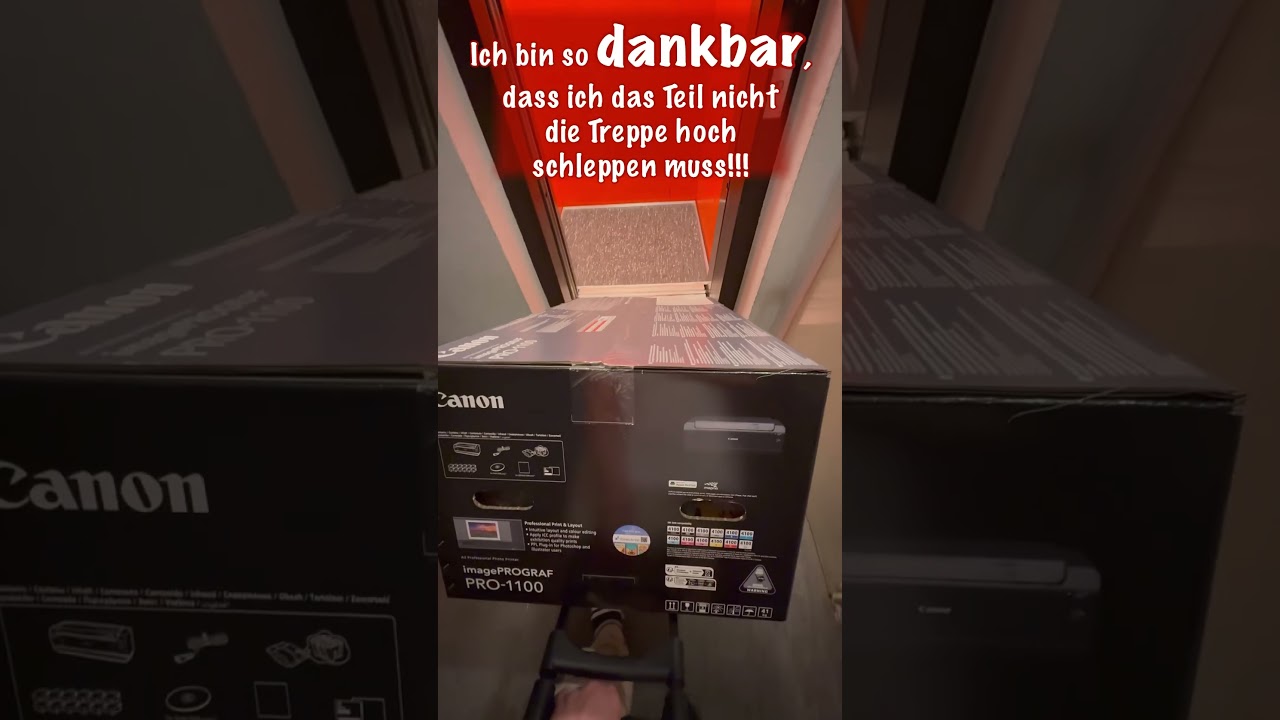 Canon Imageprograf Pro 1100 neu gekauft! Ich gigantischer Karton und 40kg schwer!