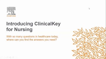 ClinicalKey for Nursing Demo - Full Video