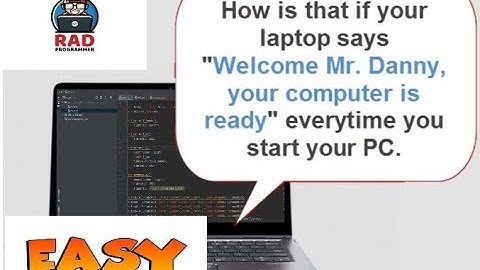 Set Up Windows Voice Welcome Message on Start up / Log In(3 LINES VERY SIMPLE)