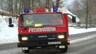 (Feueralarm bei Dieter Bohlen) LF FF Tötensen eilt dorthin im Schnee