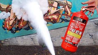 Painting with a FIRE  EXTINGUISHER (DON’T try this ⚠)