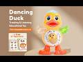 Dancing Musical Duck Toy + FREE 27 Flashcards & Rechargeable Battery - Sensory Educational Baby Set