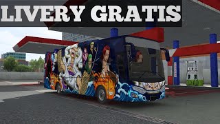 Livery BUSSID One Piece Gear 5 Terbaru 2026 | Full Anime HD Jernih screenshot 2