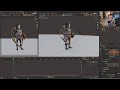 Rigging/Animating hero in Blender for my game.
