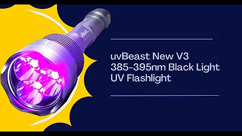 uvBeast New V3 385-395nm Black Light UV Flashlight review ... snapthesis