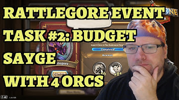 Rattlegore Event Task #2 BUDGET - Quackery - Sayge Seer of Darkmoon 4 Orcs - Hearthstone Mercenaries