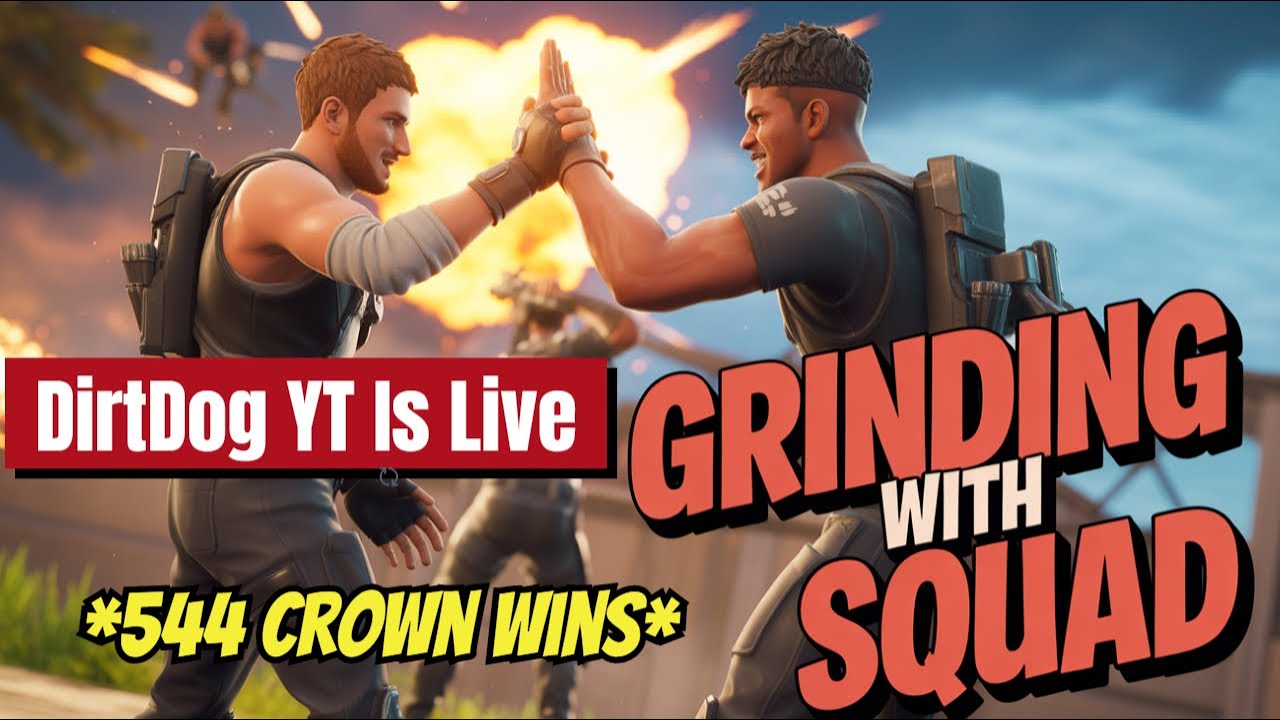 ** Fortnite Live** - Squad Grind - 544+ Crown Wins - YouTube