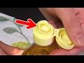 醤油とかソースの中栓キャップ活用法!PLASTIC CAP HAVING SEAL RING LIFE HACK【フタの中のプルタブ?プルトップ?の使い道が便利なライフハック動画】