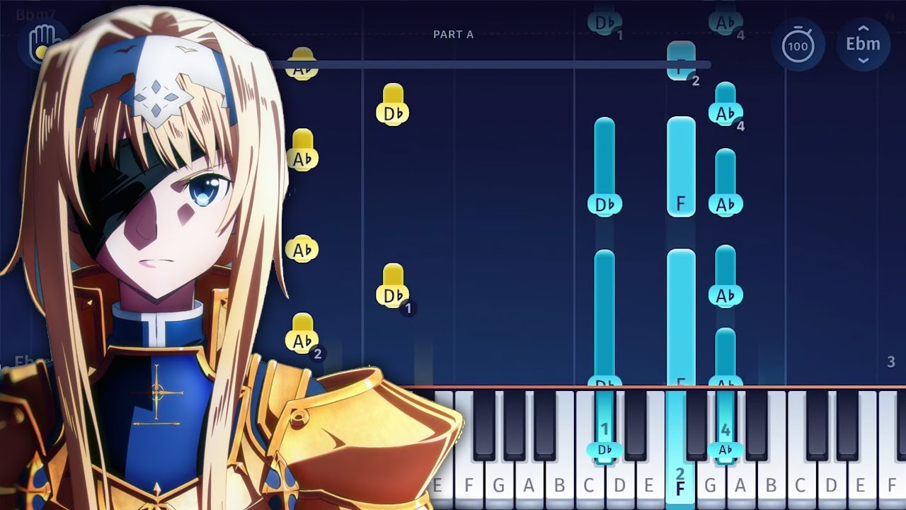 Anima Sword Art Online Alicization War Of Underworld 2 Op Piano Tutorial Youtube