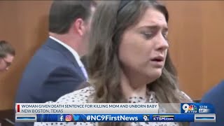 Woman given death sentence for killing mom and unborn baby