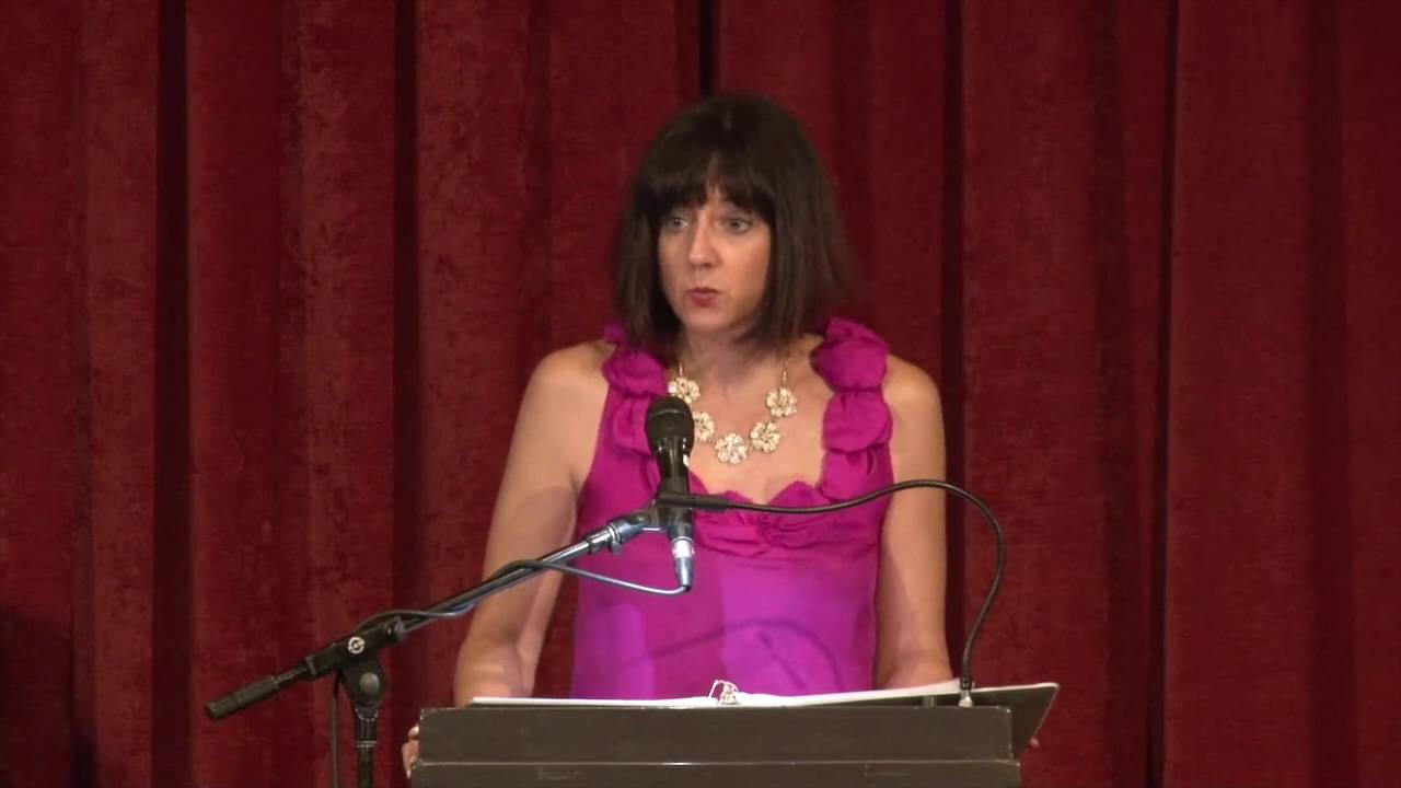 Shelly Mazzanoble reading “Dear Smug Mom-to- Be: You’re Going to Lose Your Nipples
