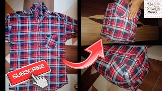 Best reuse of shirt👍🏻 || Best out of waste || Bag making ideas #sewinghacks #sewingtutorial #viral