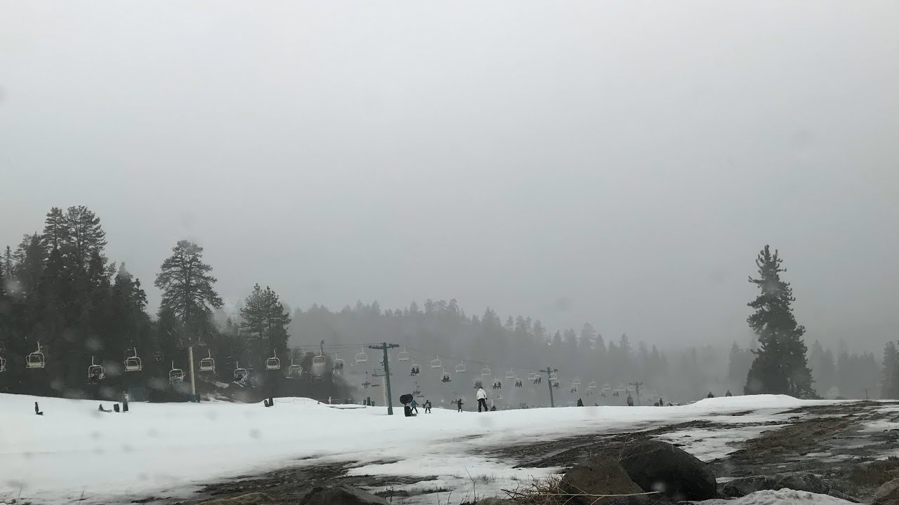 Does It Snow In Big Bear In February Sleet and snow mixing in now in parts of Big Bear Lake, CA. It’s