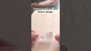 How to make stickers without parchment paper ~! #stickers #art #howto #drawwithme #artandcraft #art