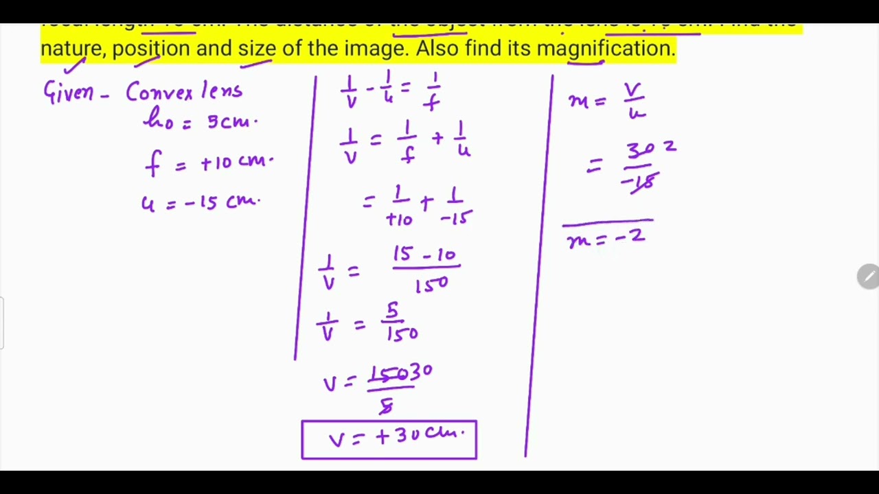 A 5 Cm Tall Object Is Placed Perpendicular To The Principal Axis Of A A 5 Cm Tall Object Is Placed Perpendicular To The Principal Axis Of A