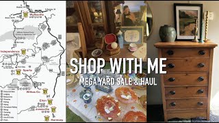 SHOP WITH ME //Vintage Decor Shopping * MEGA YARD SALE* + DECOR HAUL