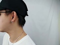 男生耳環 簡單線條黑框鋼耳針ND705 product youtube thumbnail