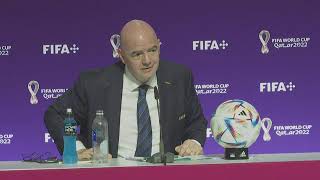 Infantino: "Sorry, I forgot, I feel like a woman"