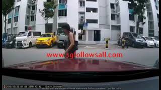 Aunty Caught Read Handed While Scratching Peoples Car