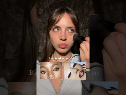 Black & White eyes makeup ❤️#makeuptutorial #makeuptrends #tutorials