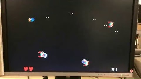 Space game built with ATmega16 and FPGA