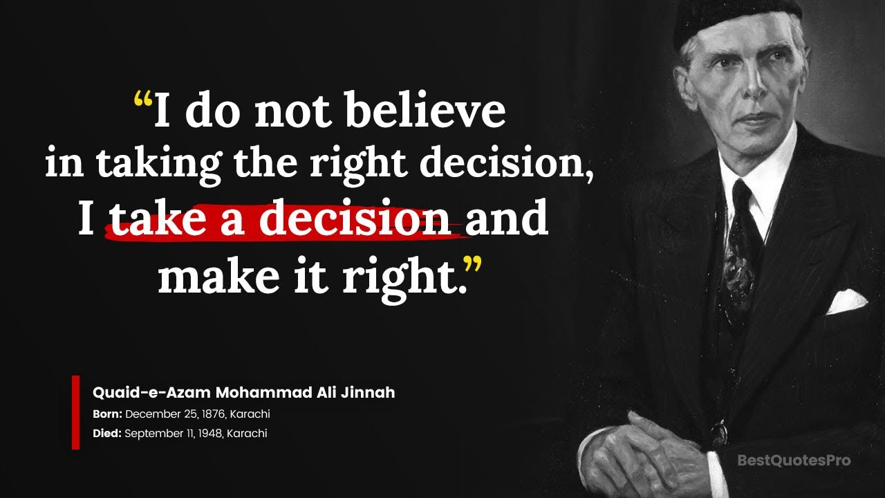 Quaid E Azam Muhammad Ali Jinnah Quotes | Top Best Quotes of Muhammad Ali Jinnah 