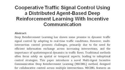 Cooperative Traffic Signal Control Using a Distributed Agent Based Deep Reinforcement Learning With