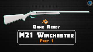 M21 Winchester Rifle 3D Modeling in Blender – Part 1 | Low Poly Modeling Tutorial screenshot 3